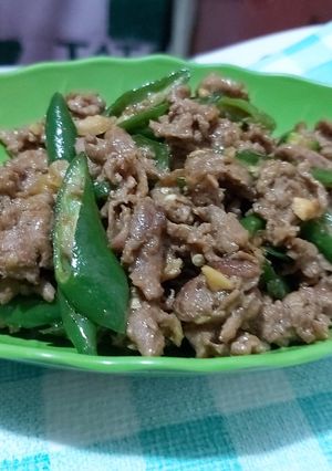Foto resep Tumis daging sapi cabe ijo