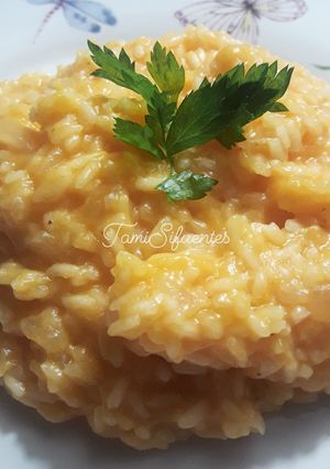 Una foto de Risotto de zapallo
