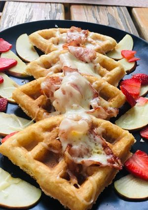 Una foto de Waffles caseros