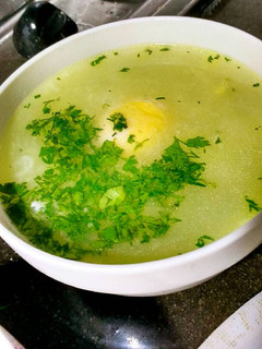 Una foto de Caldo de papa Santandereano