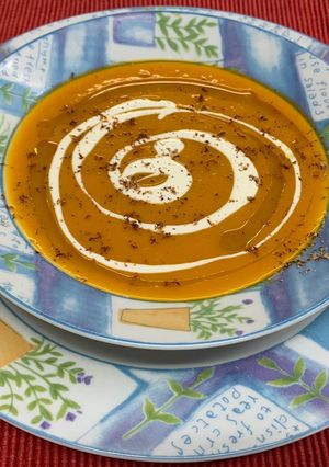 Una foto de Sopa mestiza de calabaza para día de muertos