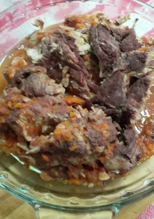 Una foto de Sobrecostilla al vino tinto