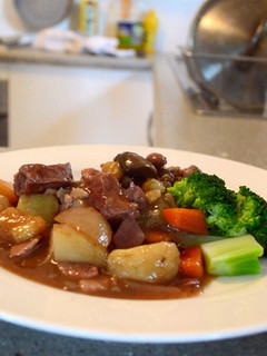A picture of Slow cooker beef and vegetables.