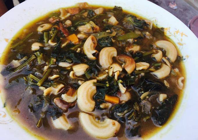Steps to Make Super Quick Homemade Nhangana soup (boer beans leaves)