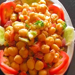 A picture of Chana Salad.