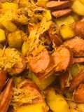 German Sauerkraut Bratwurst Hash