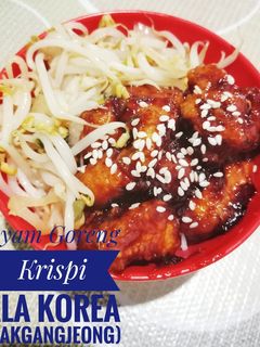 Foto resep Ayam Goreng Krispi ala Korea (Dakgangjeong)