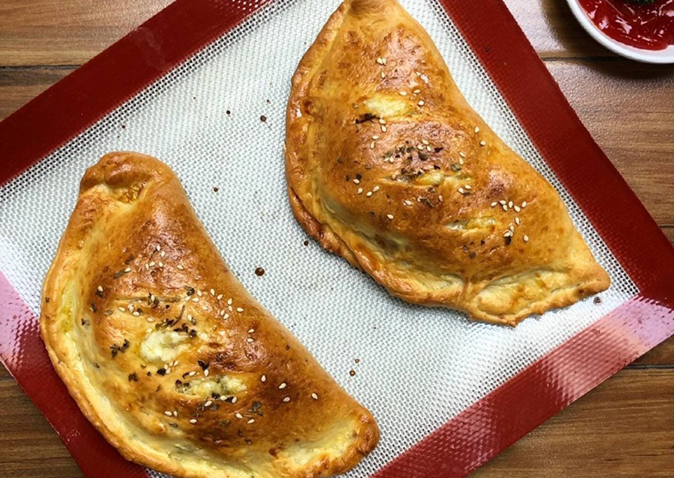 Chicken cheese calzones