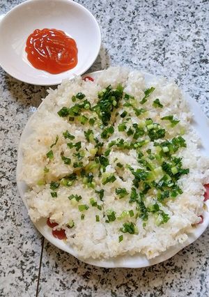 Hình của món Cơm cháy mỡ hành.