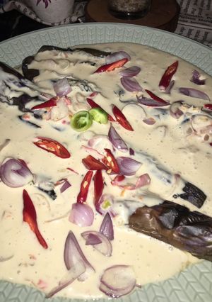 Foto resep 47. Terong Bakar kuah santan