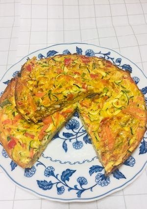 Una foto de Quiche Vegano  sin Masa con  Ricotta 🥘