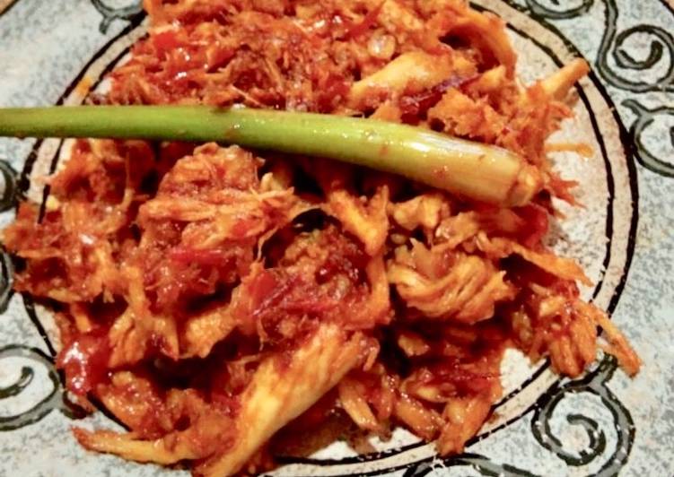 Ayam suwir bumbu rujak ?🌶?