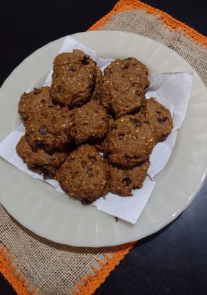 Una foto de Galletas integrales con banana y chispas