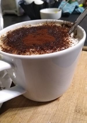 Une photo de Pumpkin Spice cappuccino
