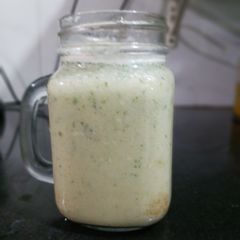 Snake cucumber and Sattu drink A picture of Snake cucumber and Sattu drink.