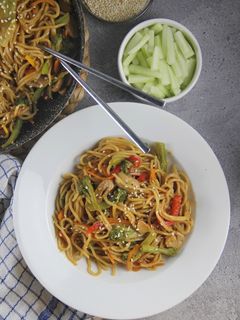 Foto resep Vegetable Lo Mein / Mie goreng sayur