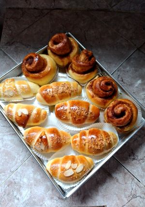 Foto resep 🥐No Knead Bread/ Roti Tanpa Ulen (Cinnamon,Butter,Cheese Rolls)