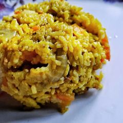 A picture of Simple carrot rice [greenchilli version].