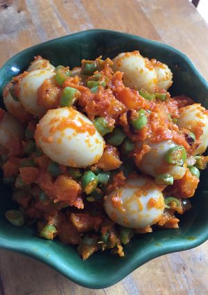 Foto resep Sambel goreng telur puyuh (tanpa cabe) - resep anak