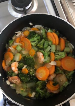 Foto resep Tumis Brokoli wortel udang