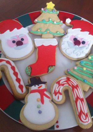 Una foto de Postre de Navidad Galletas navideñas