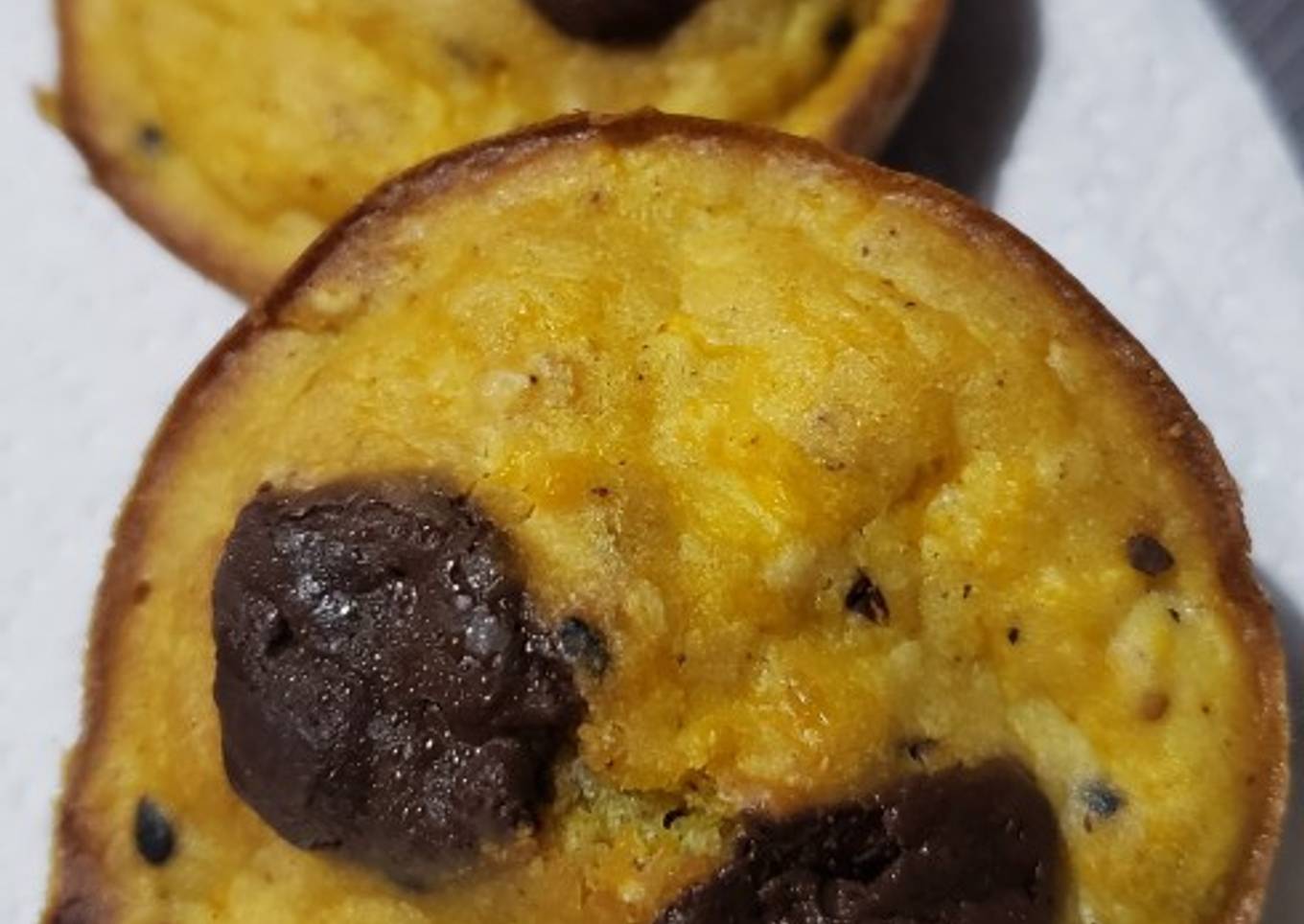 Muffins de calabaza y chips de chocolate