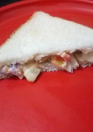 A picture of Mayo veg sabdwich.