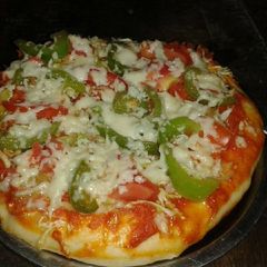 A picture of Veg pizza. Homemade.