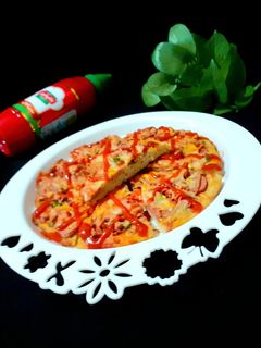 عکسی از دستور پیتزا با خمیر نون سنگک 😋😍