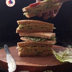 A picture of Lettuce Chickpea Sandwich.
