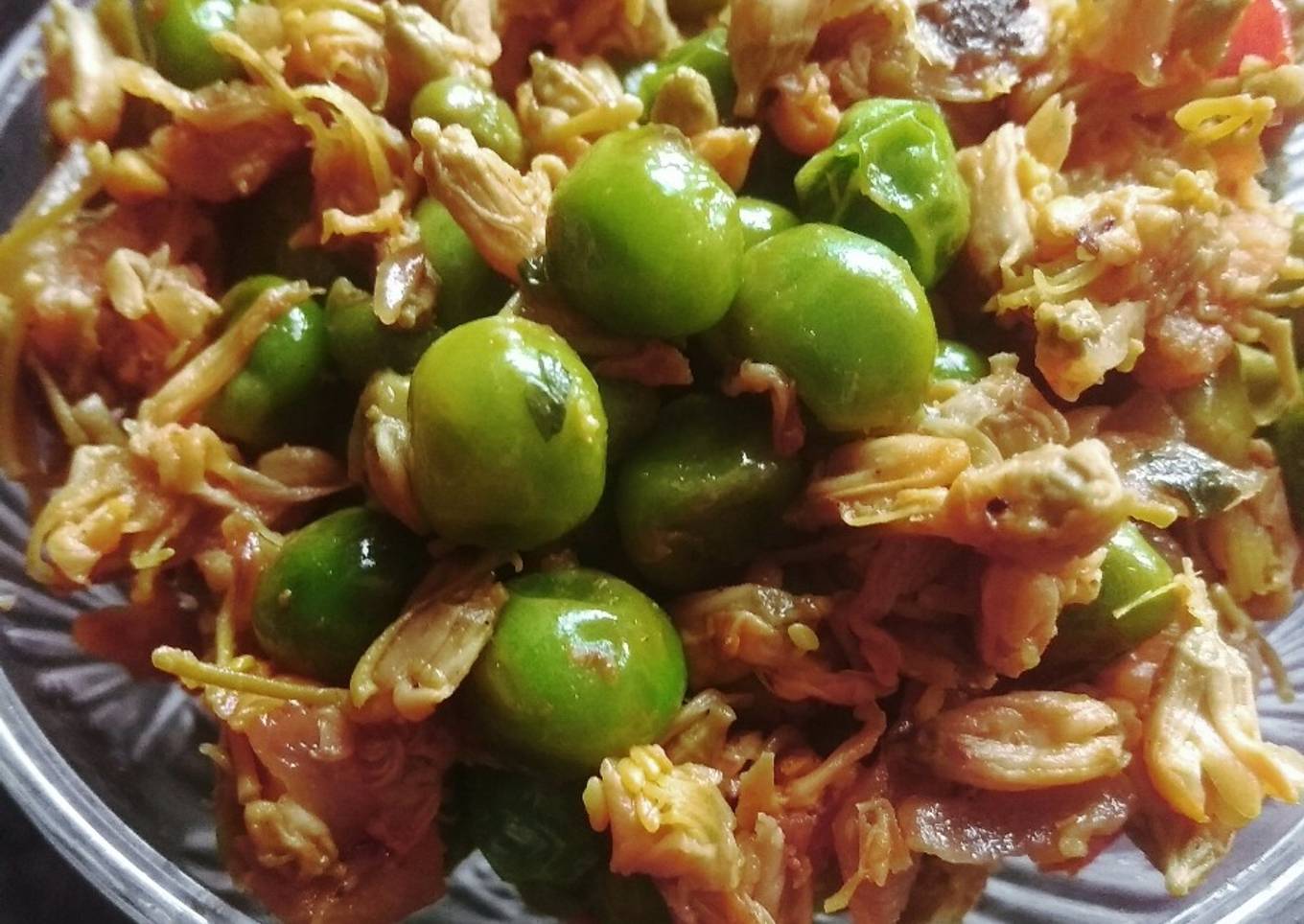 Drumstick flower and peas bhaji