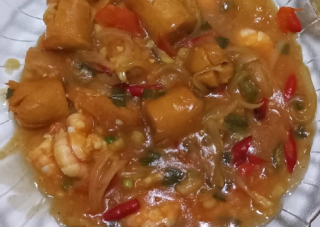 Udang sosis asam manis