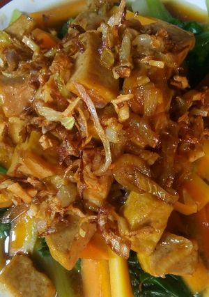 Foto resep Sawi siram kuah
