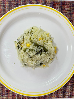 Una foto de Arroz blanco con chile poblano