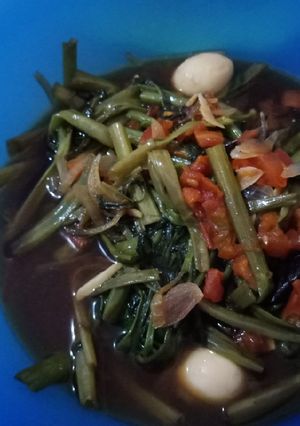 Foto resep Sayur kangkung telur puyuh