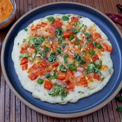 A picture of Ground Rice Vegetable Uttapam.