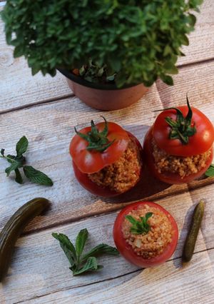 صورة لوصفة برغل على بندورة