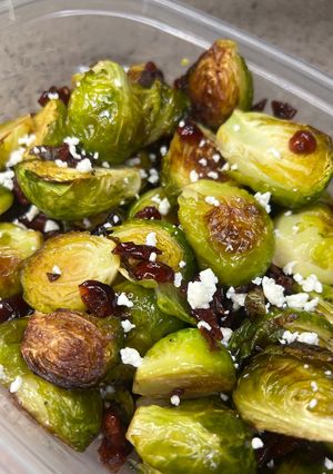 A picture of 🥬 Roasted Brussels Sprouts with Cranberries 🥬.