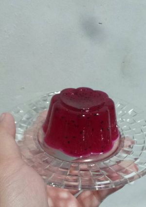 Foto resep Puding buah naga