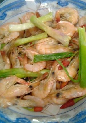 Hình của món Tép bạc nhúng giấm.