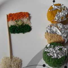 Tricolour milk cake A picture of Tricolour milk cake.