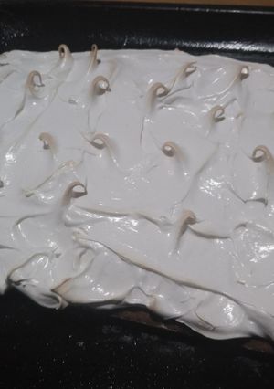 Una foto de Brownie de café con merengue