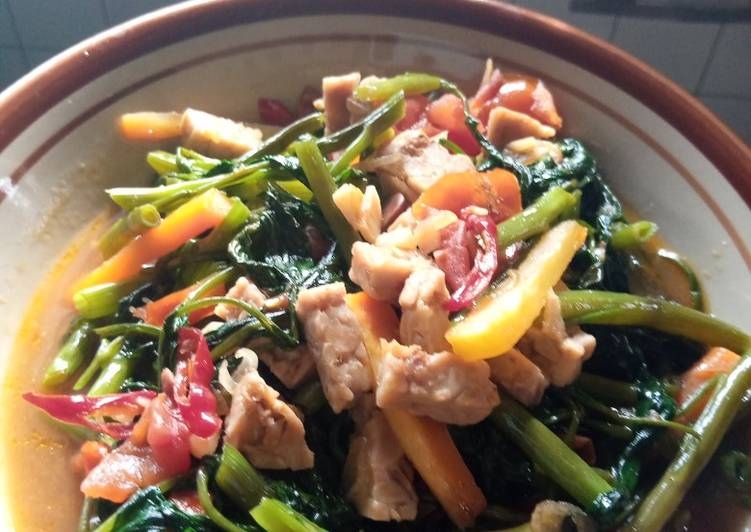 Kangkung tumis pakai taoco