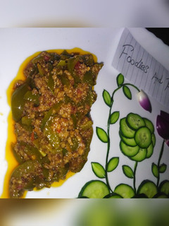 A picture of Spicy qeema Shimla mirch.