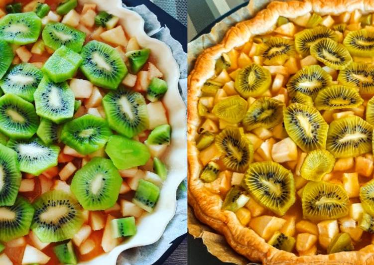 Ma tarte aux pommes kiwis