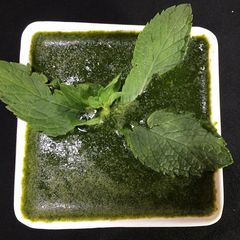 Coriander leaves and Mint Chutney A picture of Coriander leaves and Mint Chutney.
