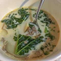 A picture of Hot Sausage & Potato Soup.