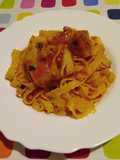 Tagliatelle con sugo di stoccafisso
