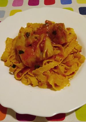 Foto di Tagliatelle con sugo di stoccafisso