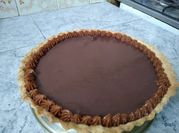 Una foto de tarta toffee chocolate